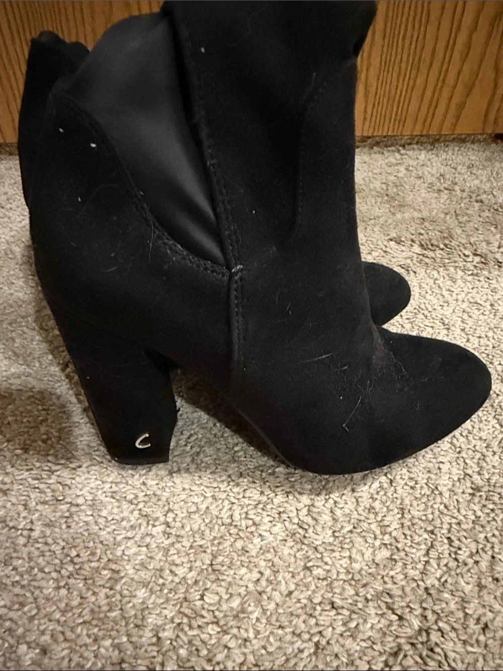 Circus by Sam Edelman Black Over-the-Knee Suede Block Heel Boots